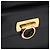 Borsa a mano in pelle Gancini Salvatore Ferragamo 2 in 1 Nero Oro Auth ARZ417 - vista 16