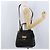 Borsa a mano in pelle Gancini Salvatore Ferragamo 2 in 1 Nero Oro Auth ARZ417 - vista 25