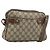 Gucci Borsa GG Supreme Web Sherry Line in PVC beige e oro 93 02 049 Auth 173907 D'oro