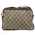 Gucci Borsa GG Supreme Web Sherry Line in PVC beige e oro 93 02 049 Auth 173907 D'oro - vista 3