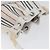Borsa a mano Burberry Nova Check in tela e pelle argento e bianco Auth SW2175 - vista 6