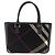 Borsa a mano in lana con motivo Nova Check Burberry Nera Auth YKZ271A Nero - vista 3