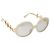 Gafas de sol LOUIS VUITTON de plástico blancas Z0086E LV Auth BSZ560M Blanco