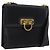 Borsa a Spalla Gancini in Pelle Nera e Oro Auth AMZ412 di Salvatore Ferragamo Nero D'oro
