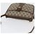 Borsa Sherry Line GG Supreme Web di GUCCI in PVC beige e oro 89 02 032 Auth LNZ595 D'oro - vista 6