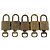 LOUIS VUITTON Conjunto de 5 Candados de Metal Dorado LV Auth 173289 - vista 2