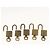 LOUIS VUITTON Conjunto de 5 Candados de Metal Dorado LV Auth 173289 - vista 6