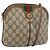 Borsa Sherry Line GG Supreme Web di GUCCI in PVC beige e oro 904 02 047 Auth BA11637 D'oro