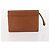 SAINT LAURENT Pochette in Pelle 2 Set Marrone CC Auth bs34000 - vista 3