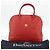 Borsa a mano Burberrys in pelle 2 vie rossa e oro Auth AMZ371 Rosso D'oro - vista 25