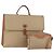 Céline Borsa a spalla in tela Macadam CELINE in pelle PVC 2 pezzi beige Auth 173954