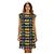Mini-Kleid Blau / Senf Grunge-Karo Coach - Ansicht 6