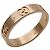 Anello Gucci Icon Slim in oro rosa e rosa D'oro