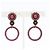 Orecchini a goccia in strass rosa Christian Dior - vista 3
