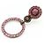 Orecchini a goccia in strass rosa Christian Dior - vista 6