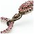 Orecchini a goccia in strass rosa Christian Dior - vista 7
