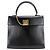 Céline Borsa in pelle nera Gancini di Celine Nero