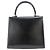 Céline Borsa in pelle nera Gancini di Celine Nero - vista 4