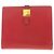 Hermès HERMES Saumur Red Leather Folding Wallet
