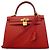 Borsa Hermès Kelly 25 in Rouge Casaque Rosso