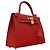 Borsa Hermès Kelly 25 in Rouge Casaque Rosso - vista 2
