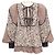 Ulla Johnson Cream / Purple Colette Blouse