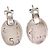 Orecchini Chanel Clover No. 5 per donne, in argento sterlingo 925