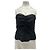 Autre Marque Bustier drapeado negro VERA MONT