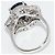 Autre Marque Pt900 Saphir-Diamant-Ring Blau - Ansicht 4