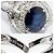 Autre Marque Pt900 Saphir-Diamant-Ring Blau - Ansicht 5