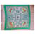 Sciarpa Hermès in seta verde 90x90  - vista 2