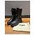 Botas de combate de cuero negro con hebilla Fendi - vista 10