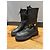 Botas de combate de cuero negro con hebilla Fendi - vista 14