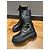 Botas de combate de cuero negro con hebilla Fendi - vista 15