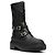 Botas de combate de cuero negro con hebilla Fendi - vista 2