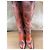 Bottega Veneta Botas altas de cuero naranja con bordados - vista 5
