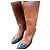 Botas altas de cuero marrón Gucci Castaño