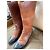 Botas altas de cuero marrón Gucci Castaño - vista 3