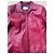 Autre Marque Rote Leder biker Jacke - Ansicht 2