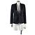Saint Laurent Schwarze Jacke mit satinierten Revers