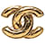 Timeless Spilla Logo Matelassé Coco di Chanel D'oro  - vista 1