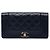 Cartera larga bi-fold Chanel Coco Mark Mademoiselle con cierre giratorio Azul marino