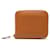 Porte-monnaie compact en soie Azap d'Hermès Cuir Marron