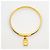 Hermès Hermes Kelly Bangle in Gold Plated Leather Blue Golden - view 3