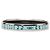 Hermès Blau schmaler Blumenblatt Emaille-Armband 62 - Ansicht 3