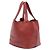 Hermès Picotin Lock 22 in Pelle Clemence Rossa Rosso Bordò - vista 2