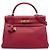 Hermès Rojo Togo Kelly II Retourne 32 Roja