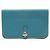 Cartera Larga Dogon GM de Hermès en Jean Azul