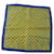 Foulard in seta Givenchy blu e giallo motivo geometrico