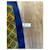 Foulard in seta Givenchy blu e giallo motivo geometrico - vista 3